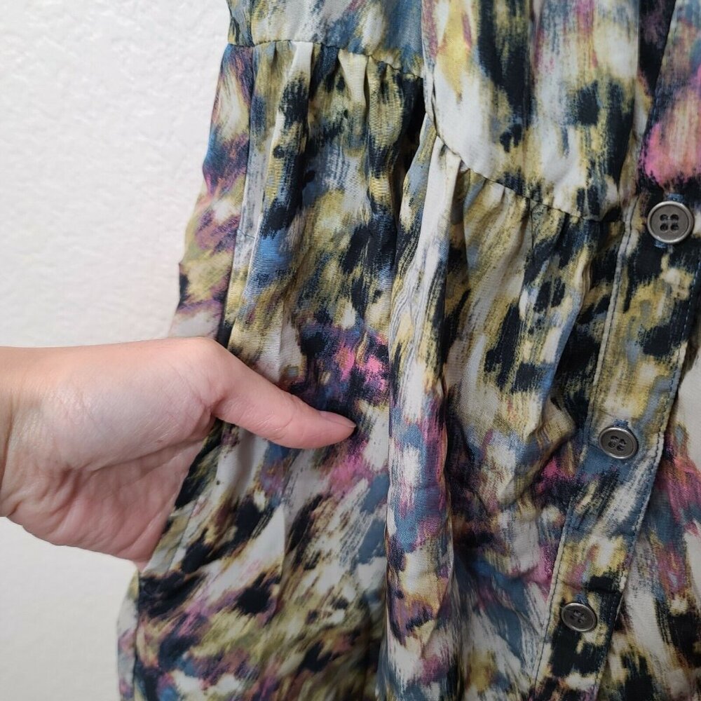 Mimi Chica Dress Juniors Medium Black Colorful Ombre Tie Dye Mini Casual Summer - Picture 3 of 12